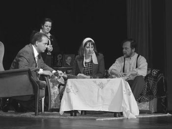 Paul Dodman as Charles, Jennifer Stacey as Rose, Yvonne Henley as Shirley and Mark Ellen as William