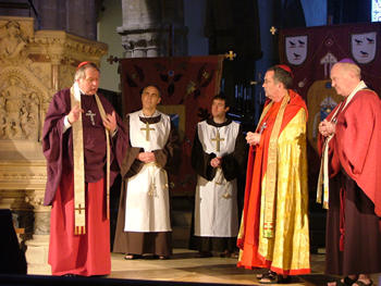 Barry, Baynton, Graham Hawkins, Stephen Stones, Gerry Carroll and Roy Birch as Priests and Monks