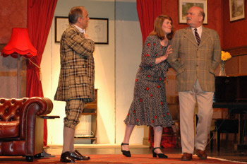 Graham Hawkins as Major Giles Lacy, Helen Martland as Beatrice Lacy and Dave Williams as Frank Crawley